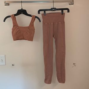 Free people good karma legging and bra set